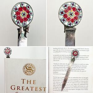 Murano Glass 925 Sterling Silver book mark -Vintage